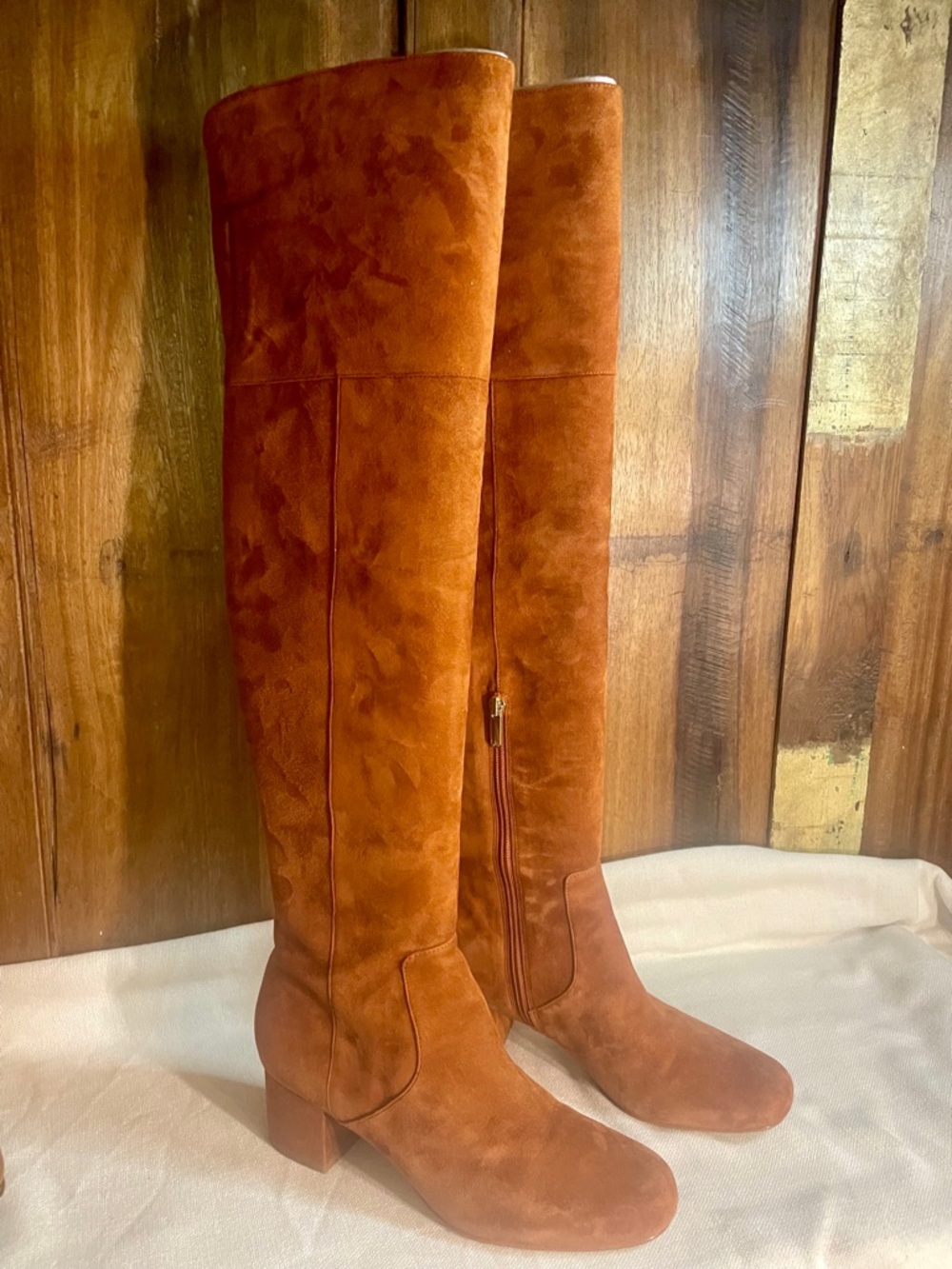 Sam‎ Edelman Over-the-Knee Suede Boots in Cognac